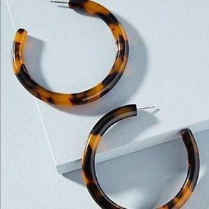 Anthropologie tortoise earring hoops